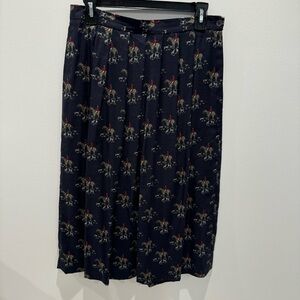 Vintage David Brooks equestrian blue Skirt Horses size 12